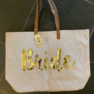 Mud pie sequin bride tote